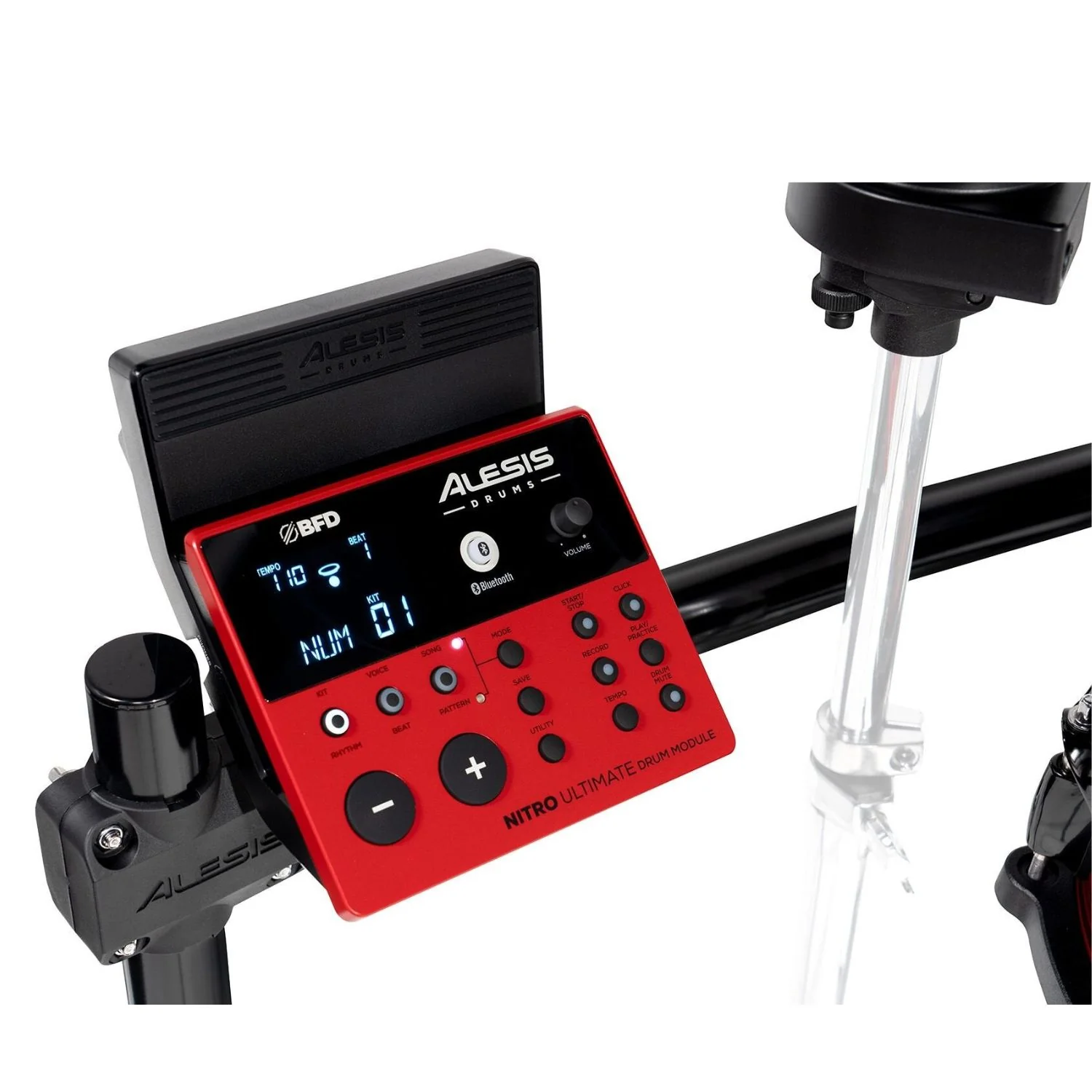 Alesis Nitro Ultimate 9-Piece Professional Electronic Drum Kit with Movable Hi-Hat and Bluetooth - Image 4