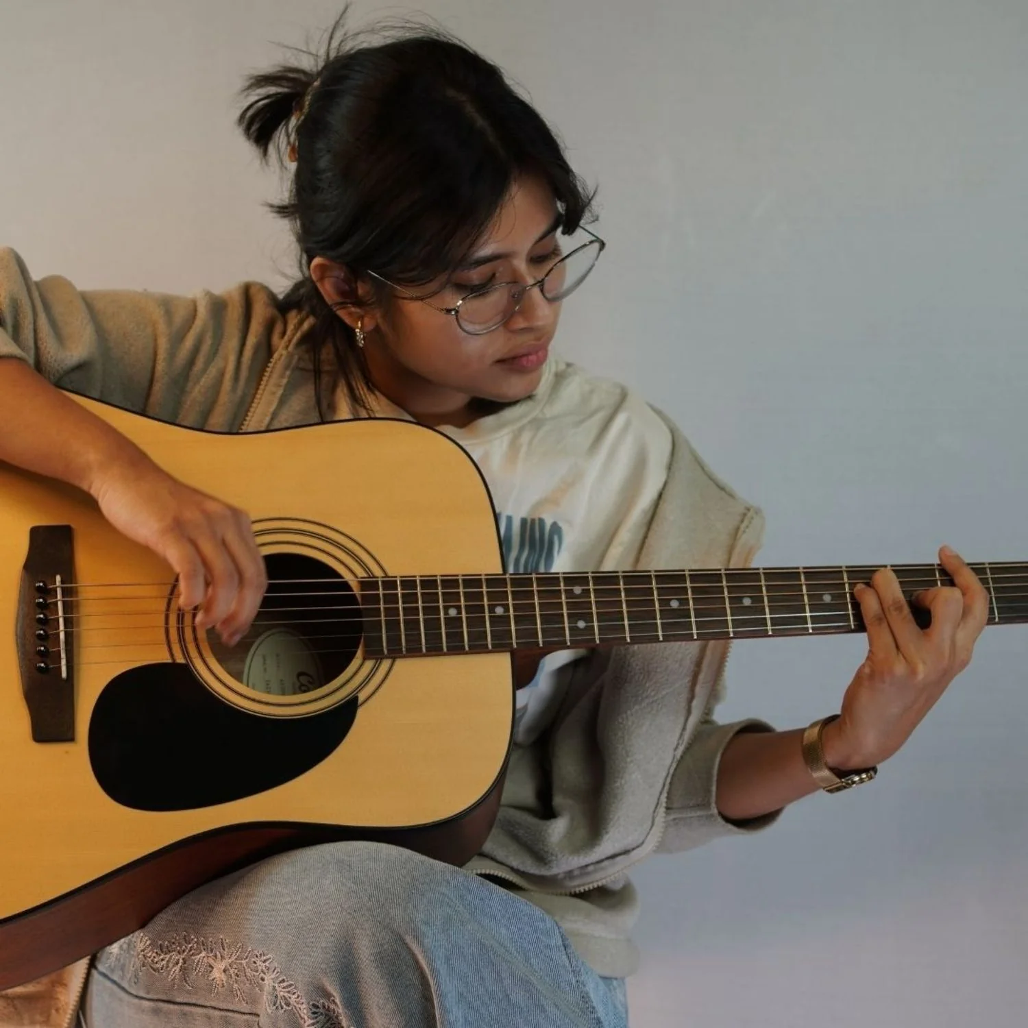 Cort AD300 6 String Acoustic Guitar - Image 14