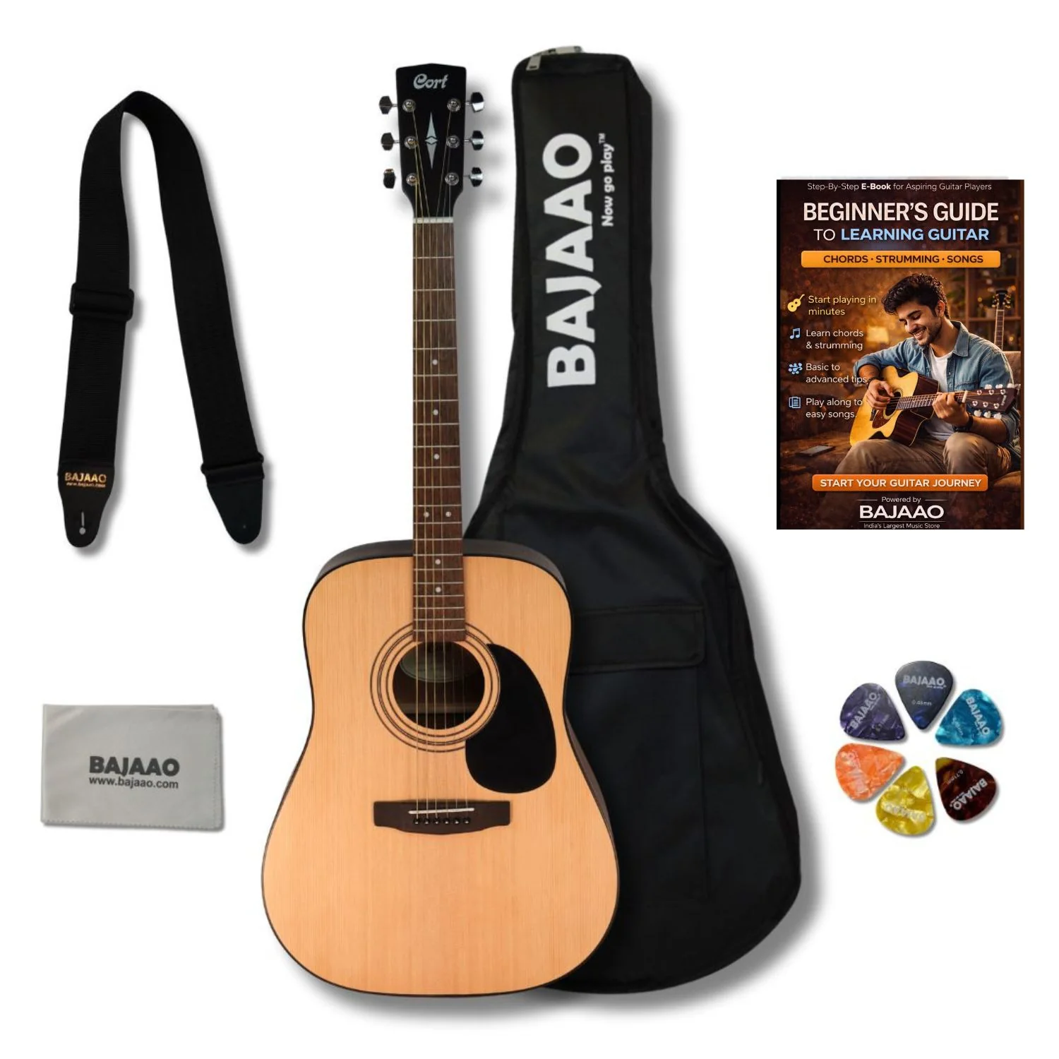 Cort AD300 6 String Acoustic Guitar - Image 17