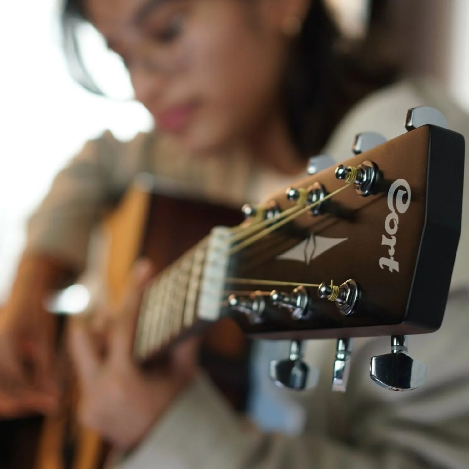 Cort AD300 6 String Acoustic Guitar - Image 5