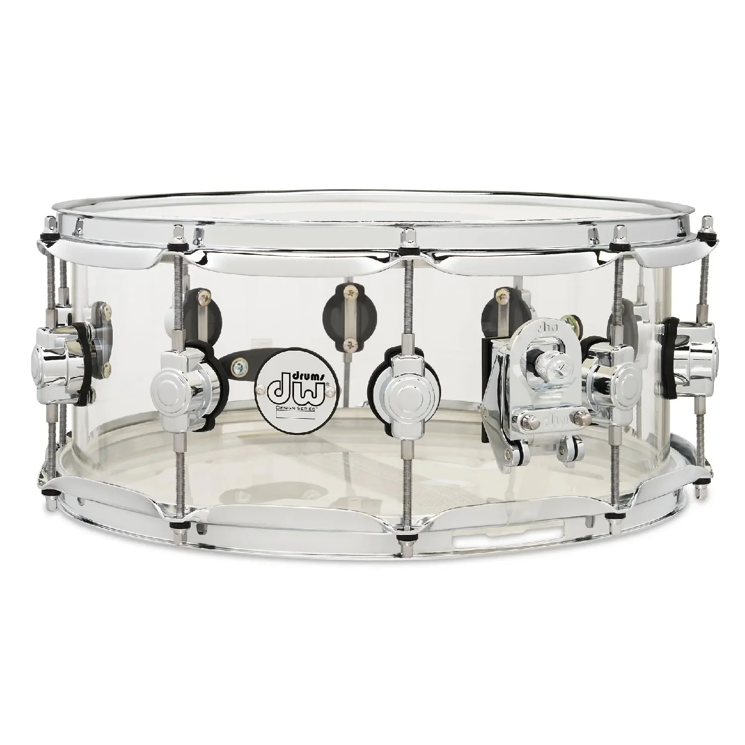 DW Drum Workshop DDAC0614SSCL 6x14"Design Series Acrylic Snare Drum - Image 5
