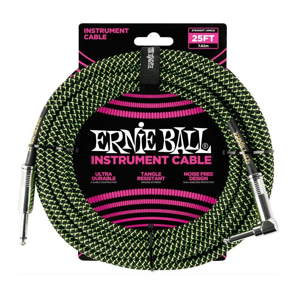 Ernie Ball 25 Ft Braided Straight-Angle Instrument Cable - Image 6