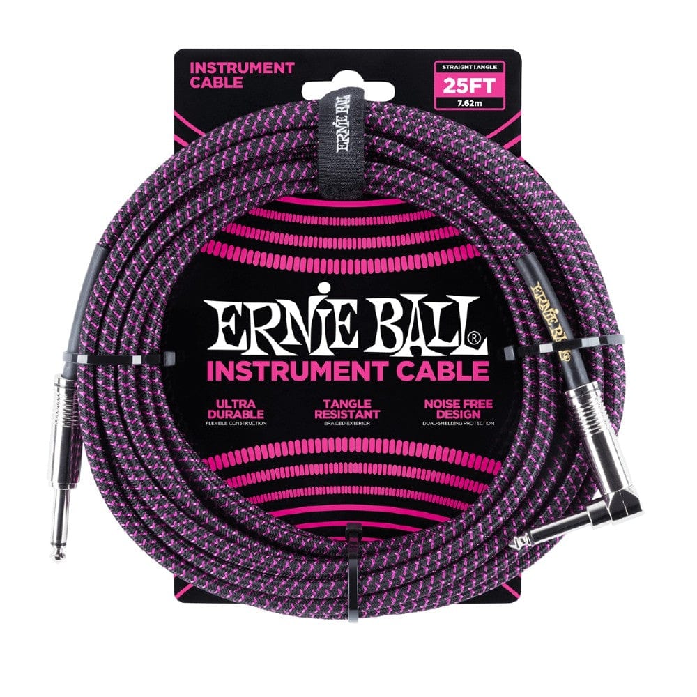 Ernie Ball 25 Ft Braided Straight-Angle Instrument Cable - Image 8