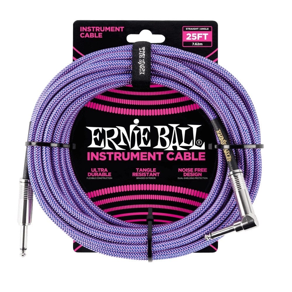 Ernie Ball 25 Ft Braided Straight-Angle Instrument Cable - Image 9