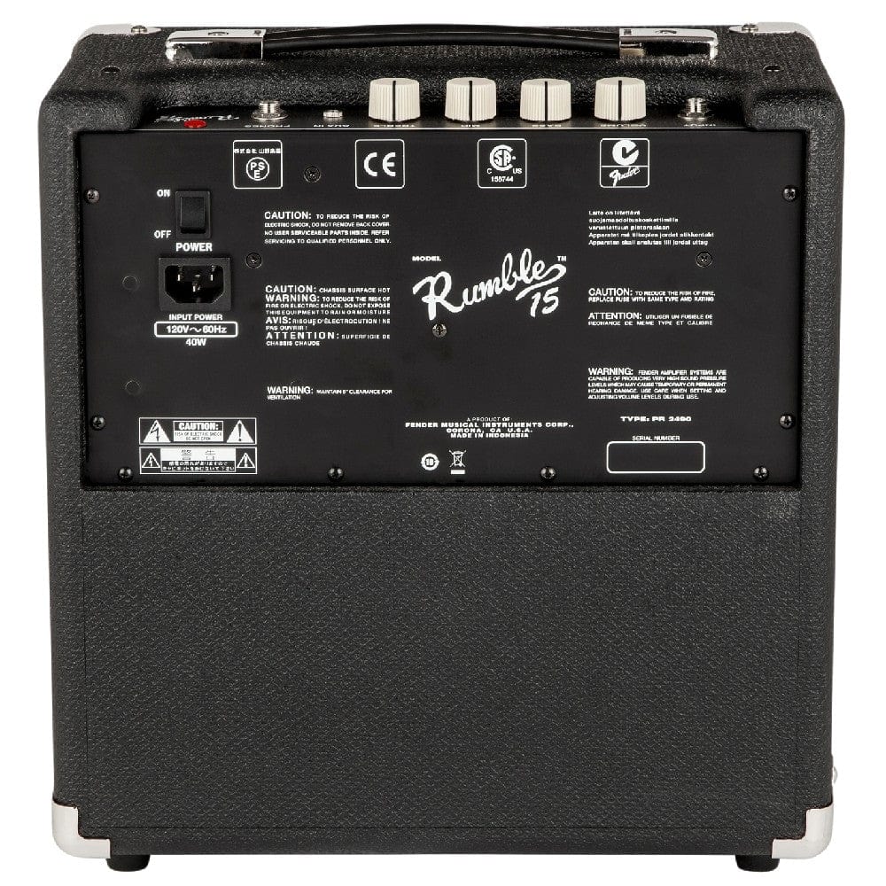Fender Rumble 15 Watt V3 Combo Bass Guitar Amplifier - Image 13