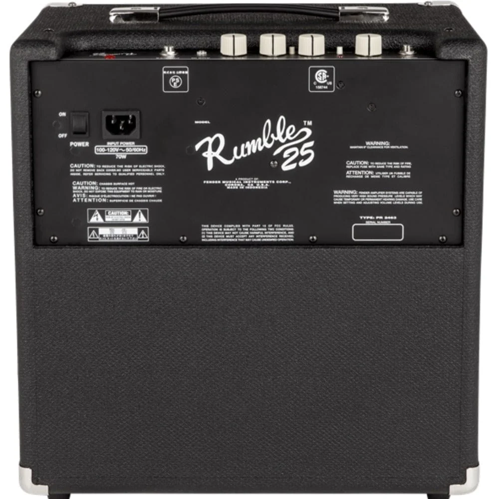Fender Rumble 25 Watt Bass Combo Amplifier - Version 2 - Open Box - Image 6