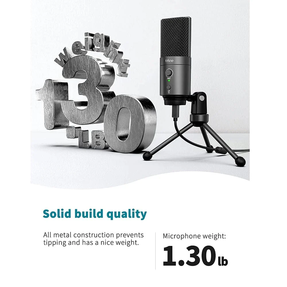 Fifine K683A USB-C Plug Desktop Condenser Microphone - Image 8