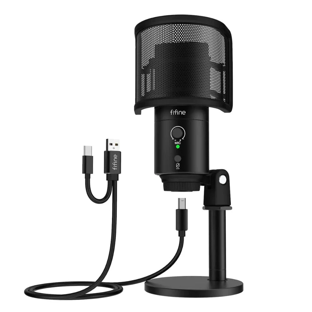 Fifine K683B USB-C Plug Desktop Condenser Microphone - Image 5