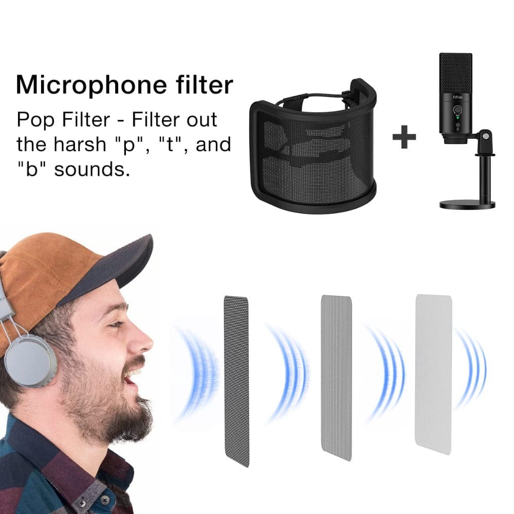 Fifine K683B USB-C Plug Desktop Condenser Microphone - Image 6