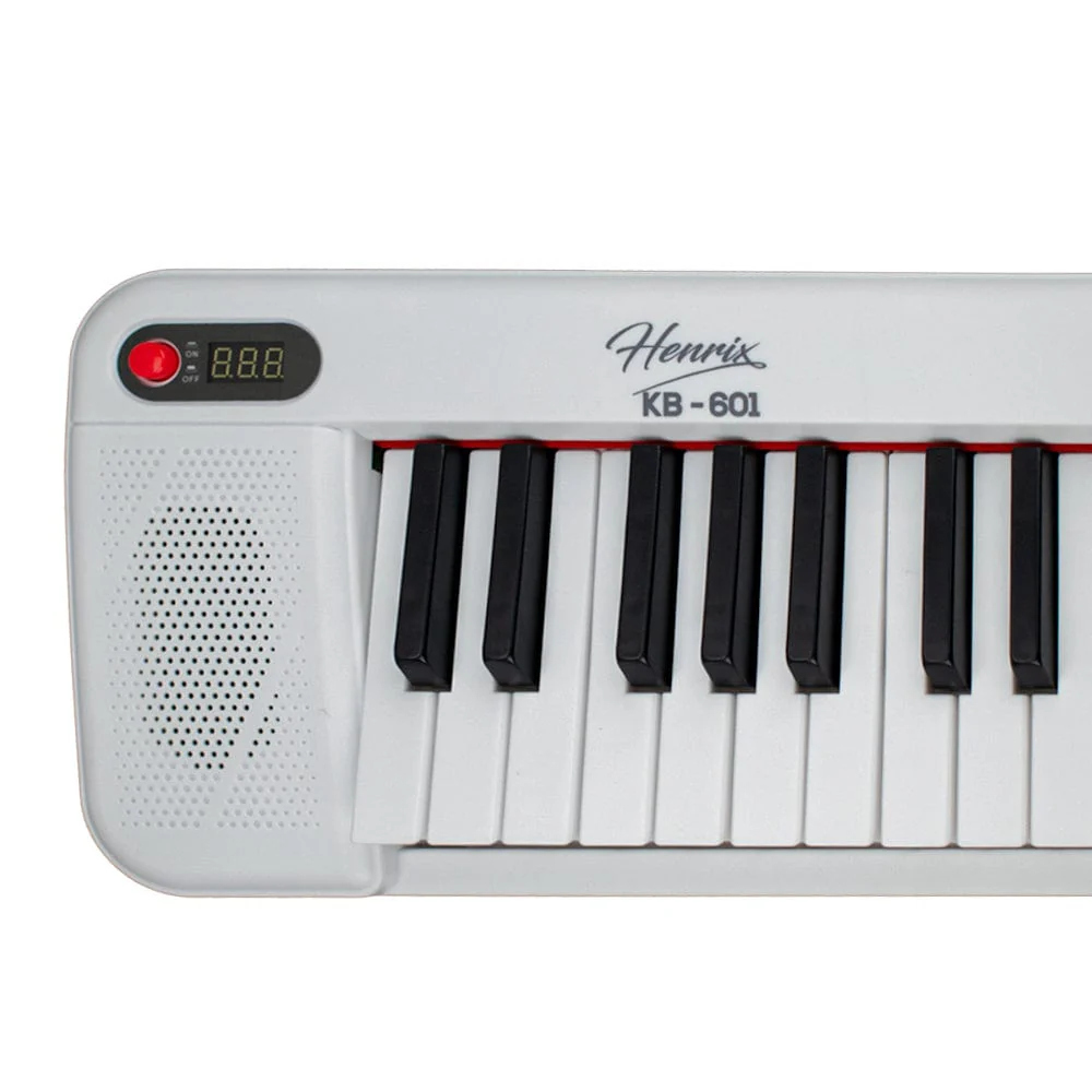 Henrix KB-601 Portable 61 Full Size Keys Keyboard with Adapter and Microphone - Open Box - Image 4