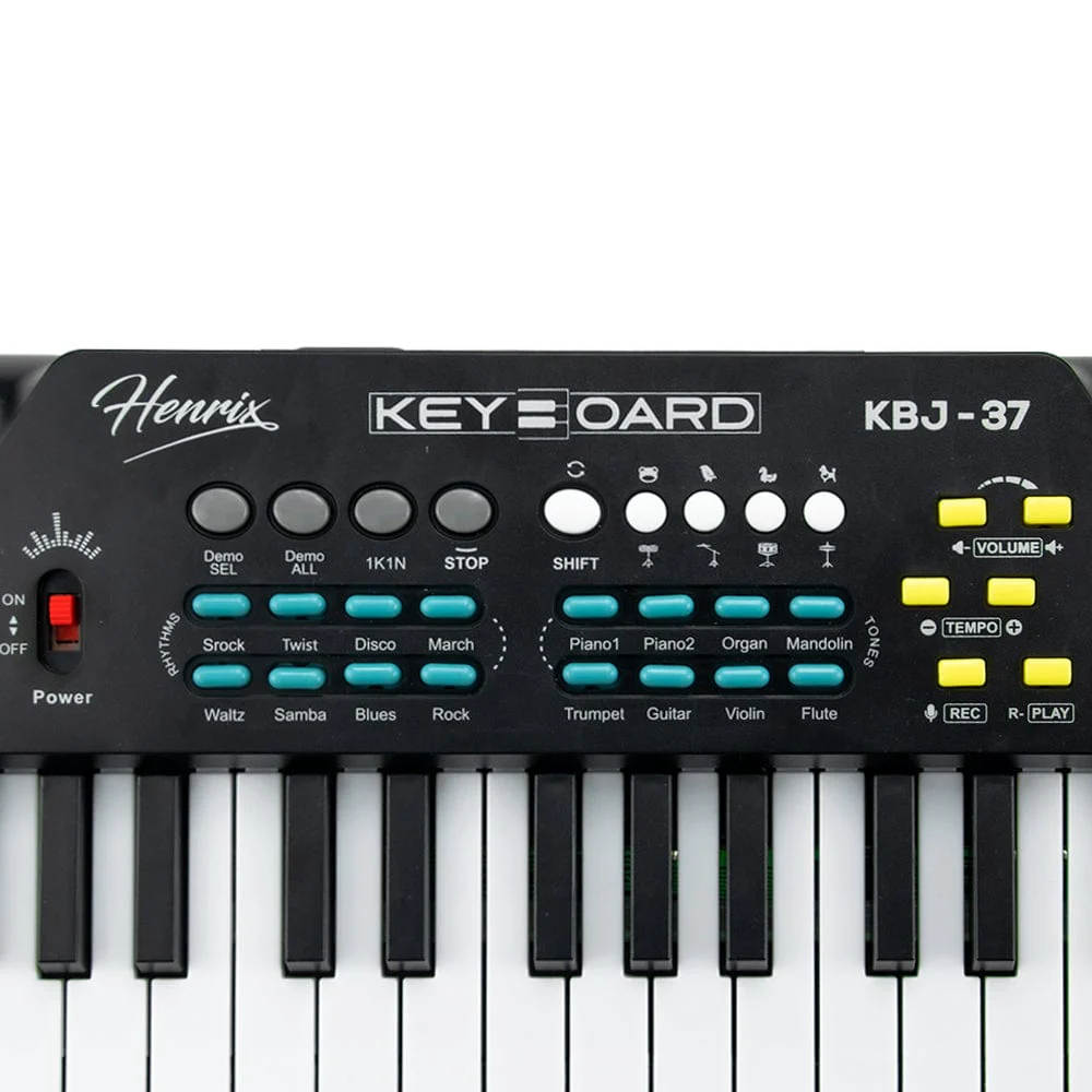 Henrix KBJ-37 37 Key Junior Keyboard with Microphone - Image 19