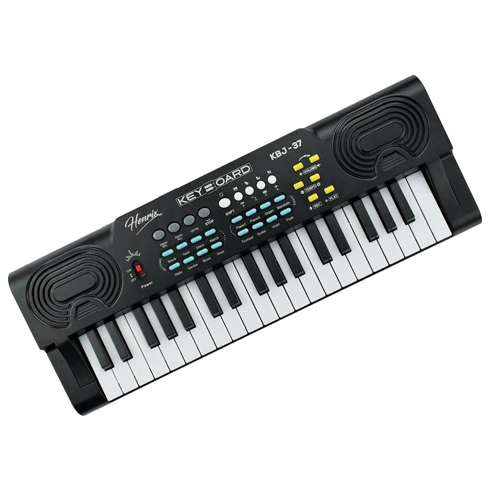 Henrix KBJ-37 37 Key Junior Keyboard with Microphone - Open Box - Image 3