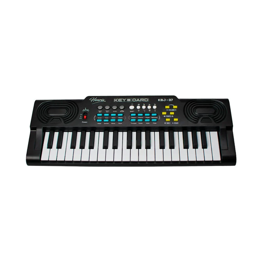 Henrix KBJ-37 37 Key Junior Keyboard with Microphone - Open Box - Image 4