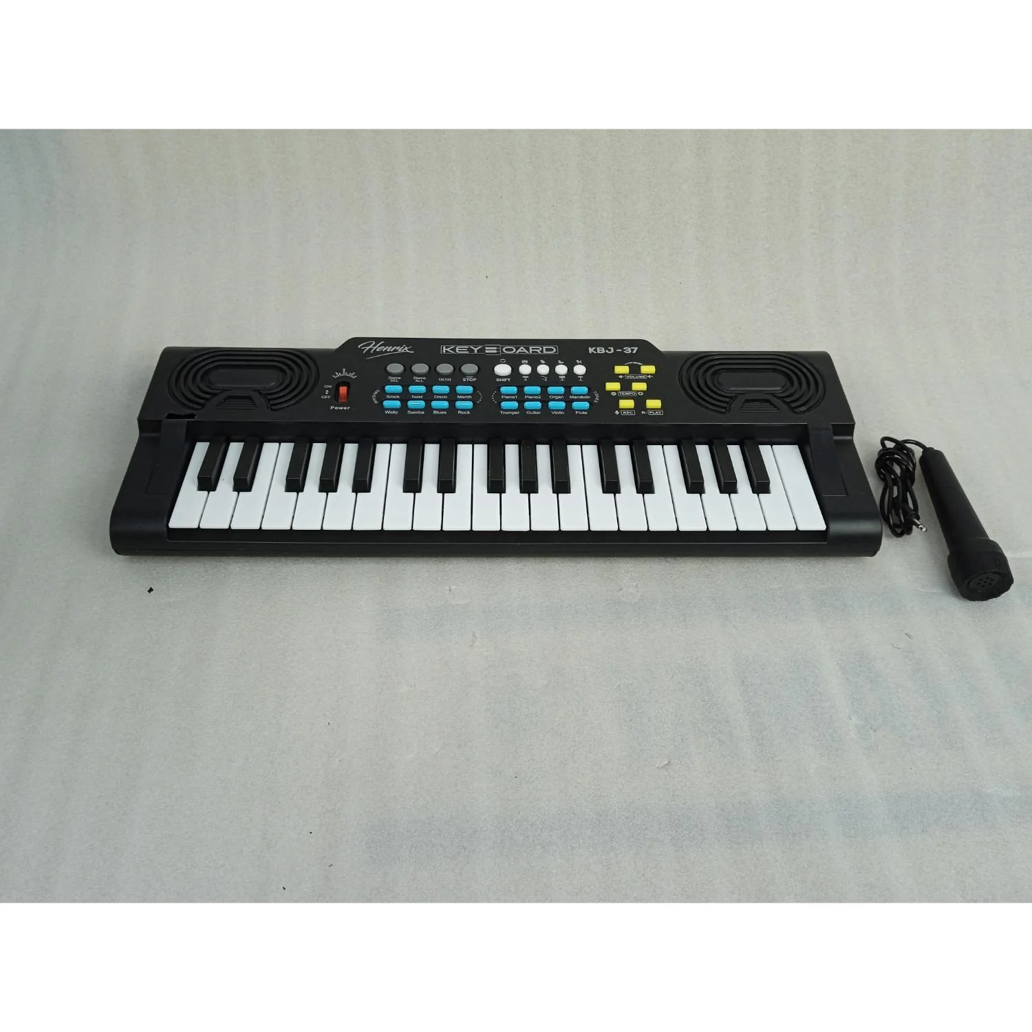 Henrix KBJ-37 37 Key Junior Keyboard with Microphone - Open Box B Stock - Image 24