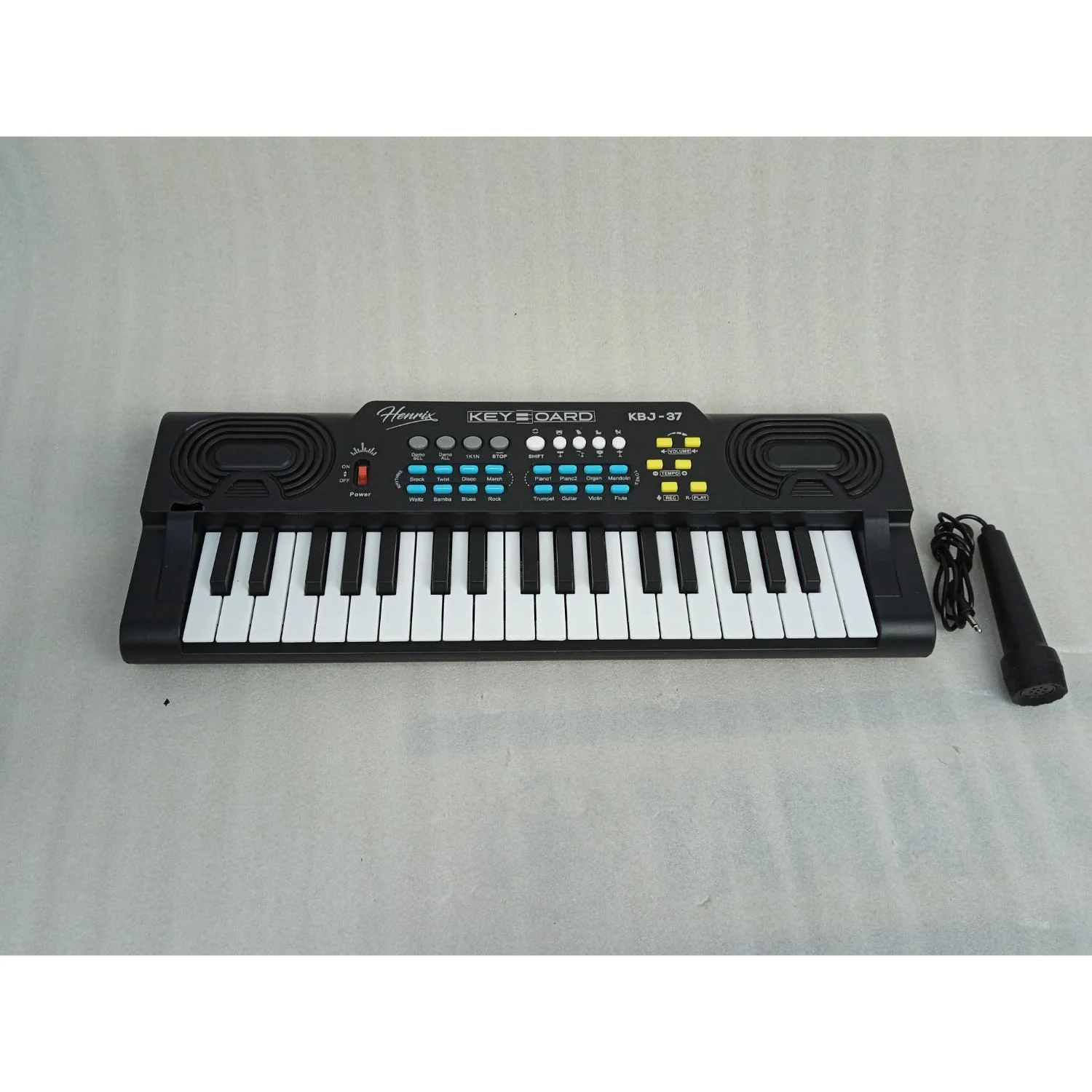 Henrix KBJ-37 37 Key Junior Keyboard with Microphone - Open Box B Stock - Image 25