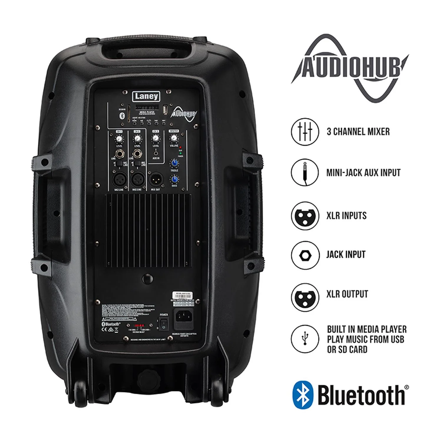 Laney AH112 G2 800W Active Audio Hub Venue Portable Loudspeaker - Image 4