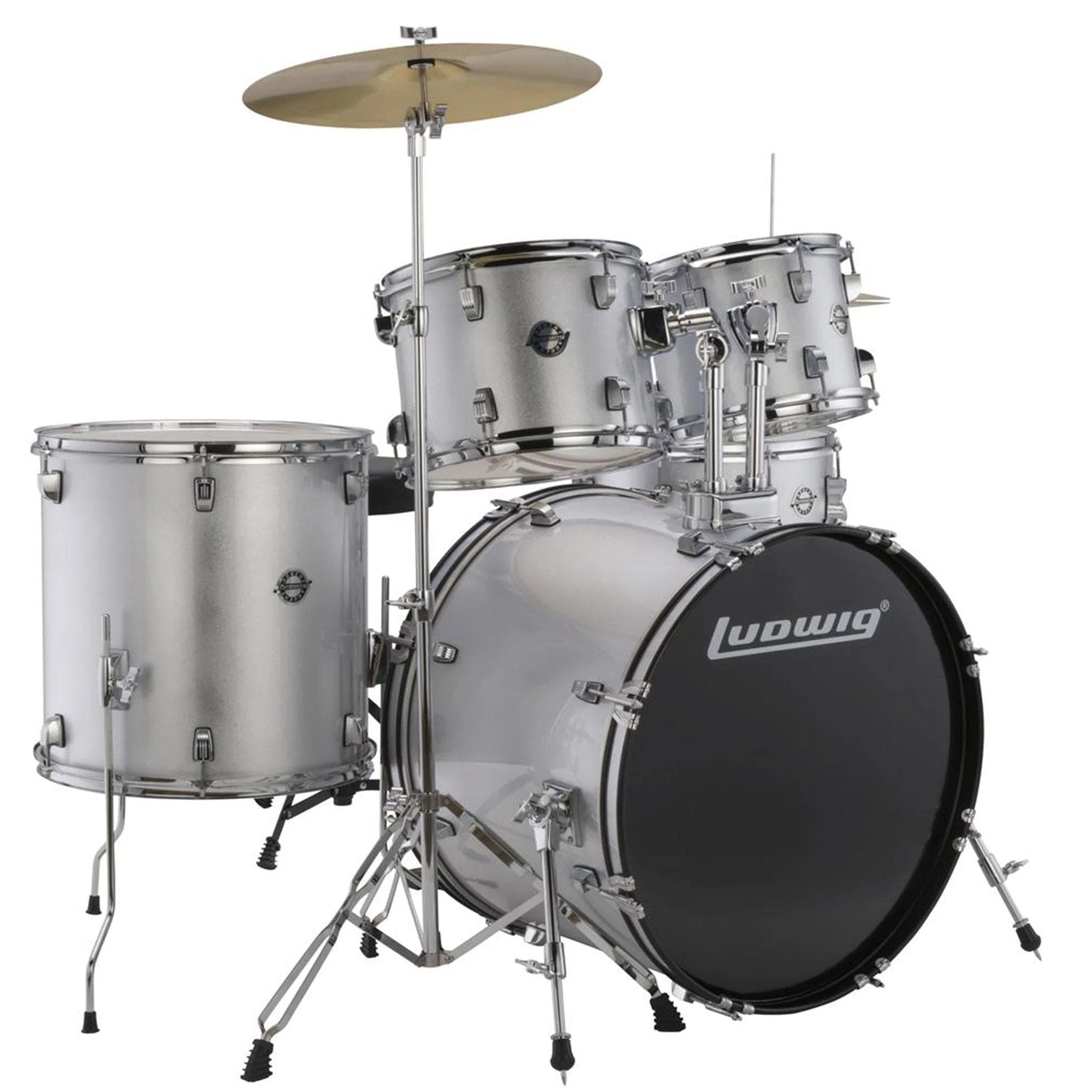 Ludwig Accent Drive 5 Piece Acoustic Drum Kit with Hardware, Cymbals & Drum Throne - Image 11