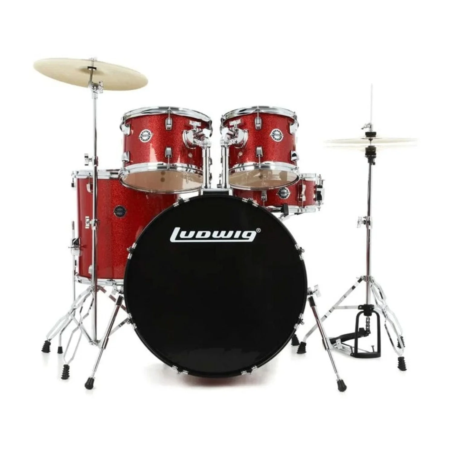 Ludwig Accent Drive 5 Piece Acoustic Drum Kit with Hardware, Cymbals & Drum Throne - Image 19