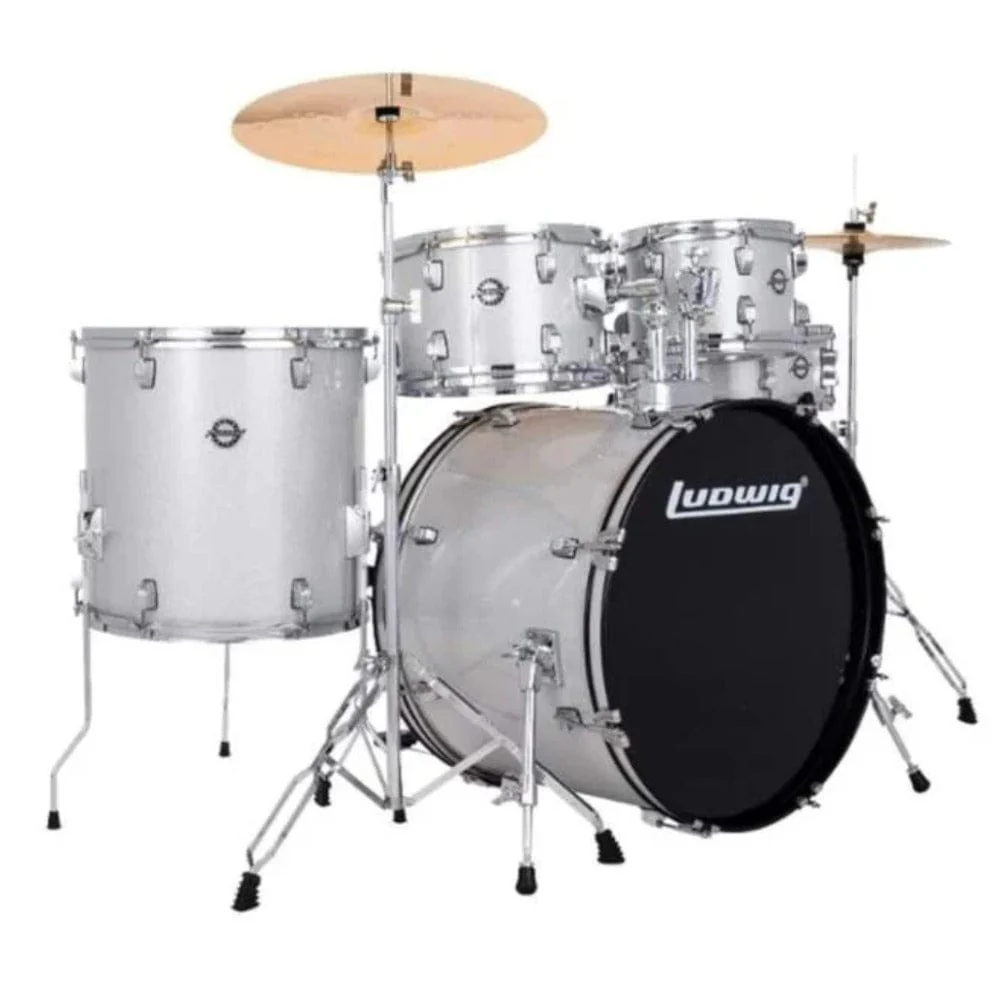 Ludwig Accent Drive 5 Piece Acoustic Drum Kit with Hardware, Cymbals & Drum Throne - Image 29