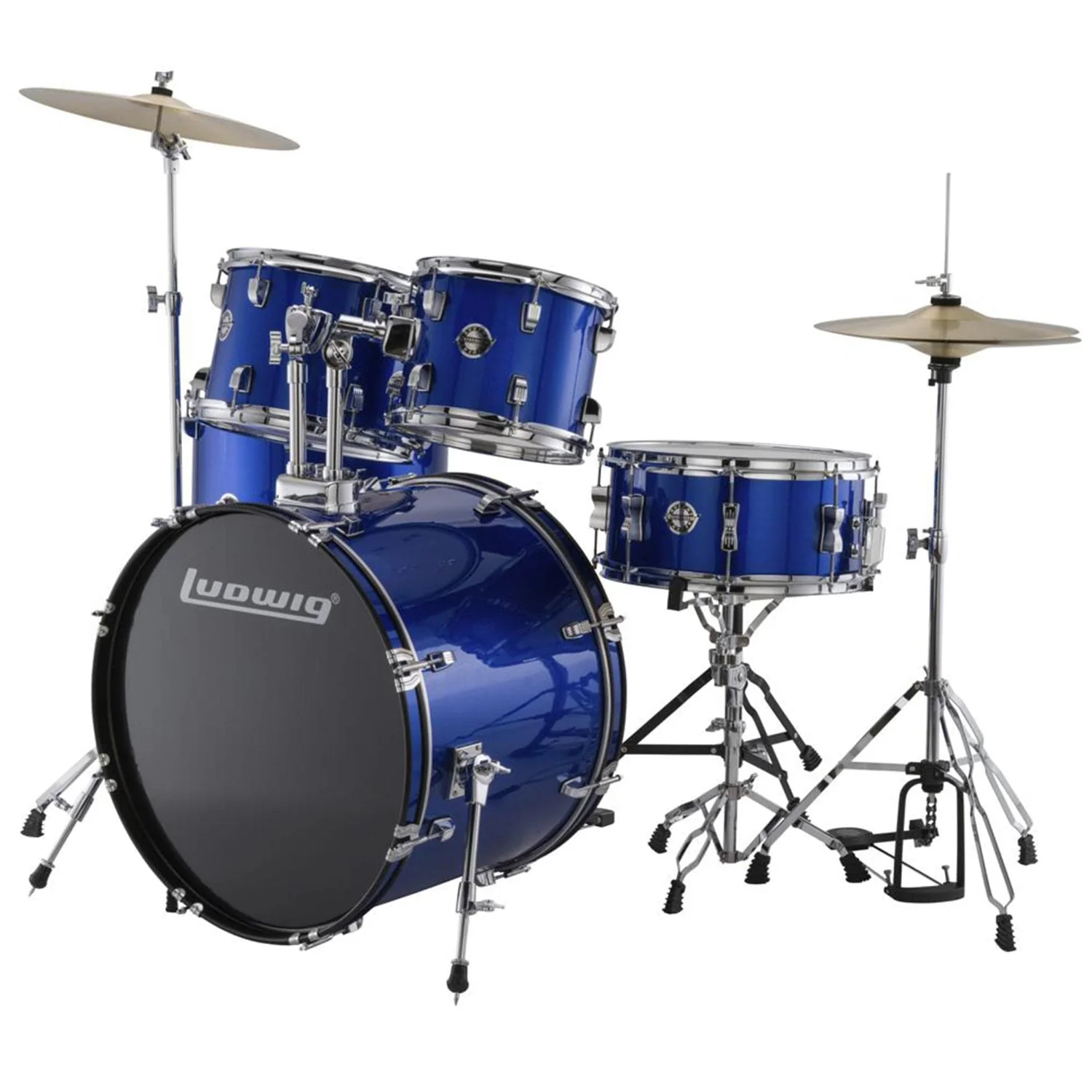 Ludwig Accent Drive 5 Piece Acoustic Drum Kit with Hardware, Cymbals & Drum Throne - Image 4