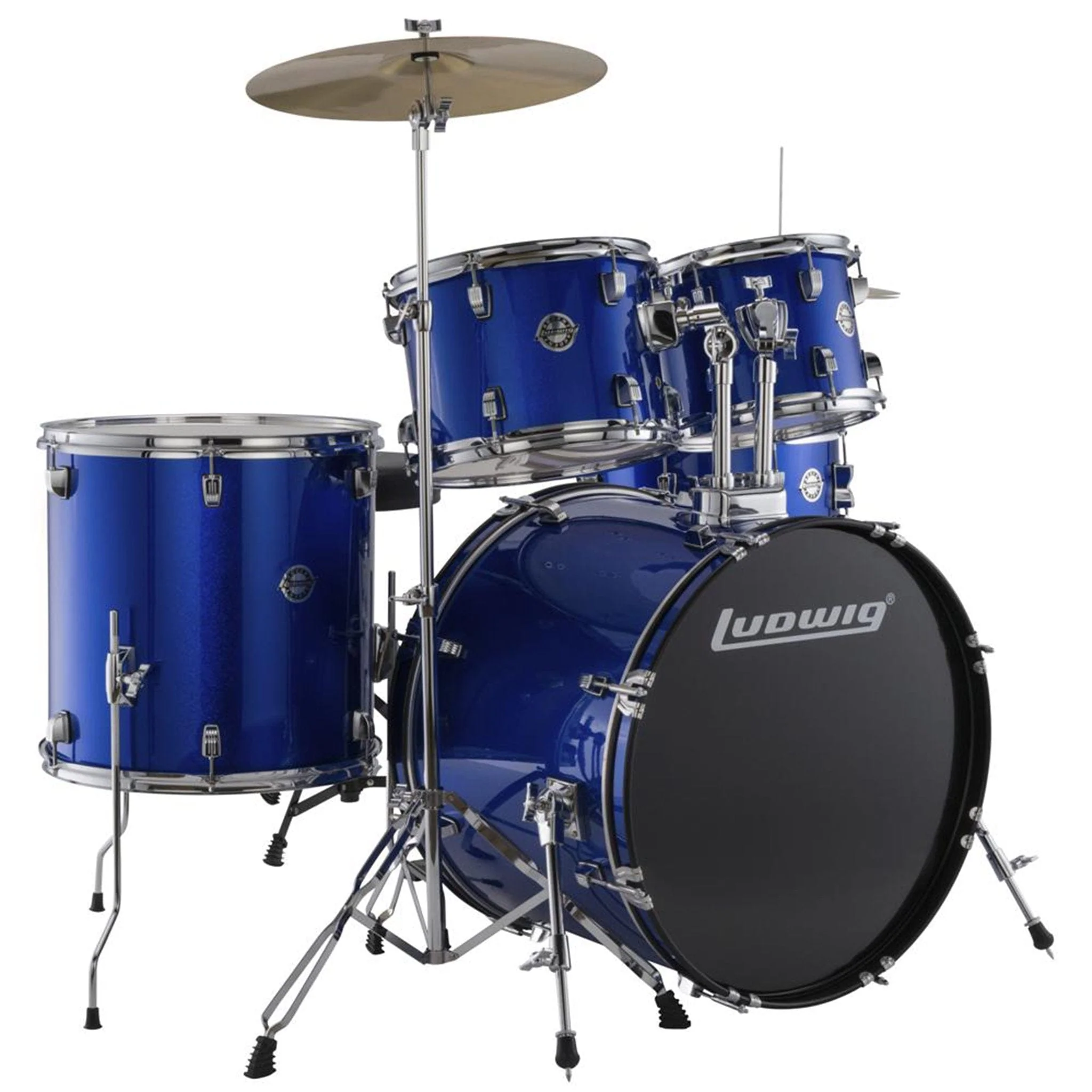 Ludwig Accent Drive 5 Piece Acoustic Drum Kit with Hardware, Cymbals & Drum Throne - Image 5