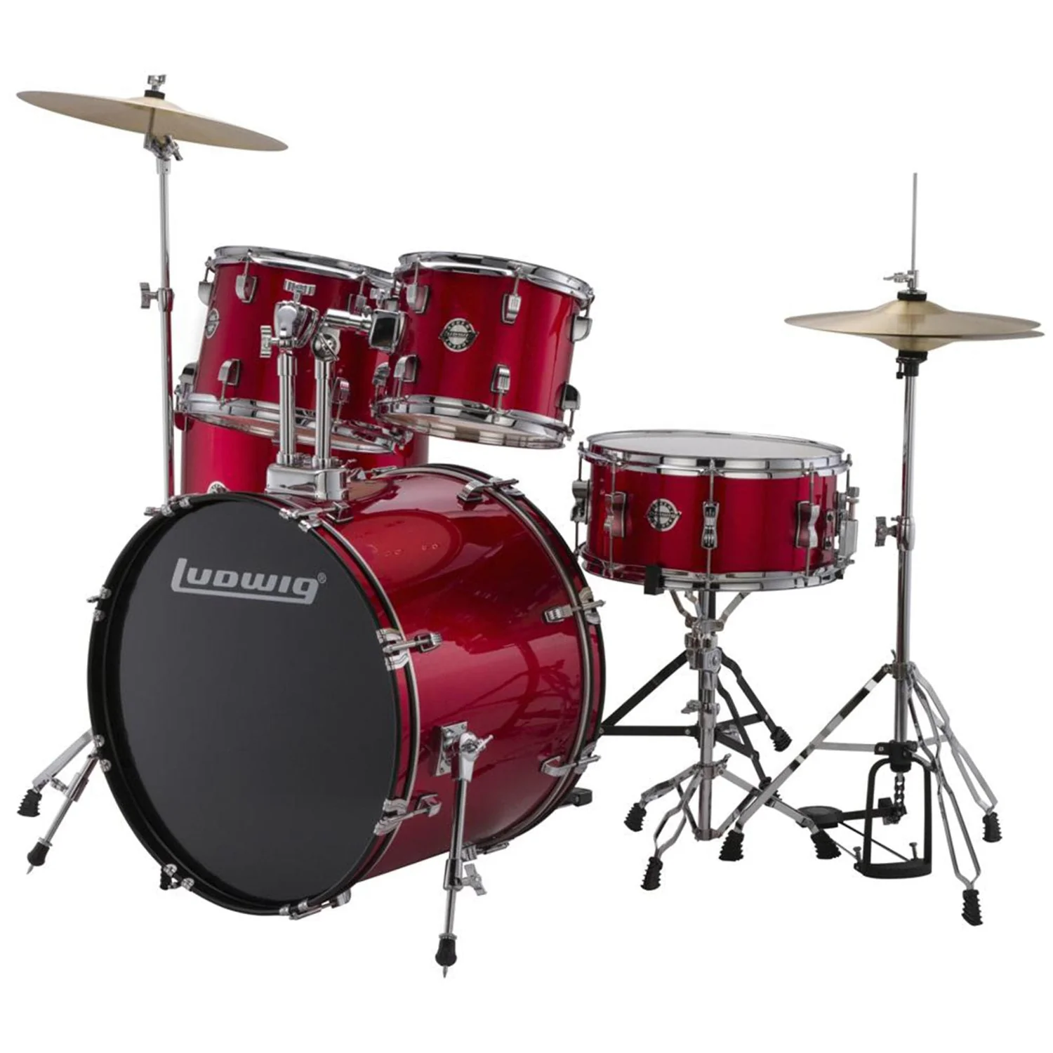 Ludwig Accent Drive 5 Piece Acoustic Drum Kit with Hardware, Cymbals & Drum Throne - Image 7