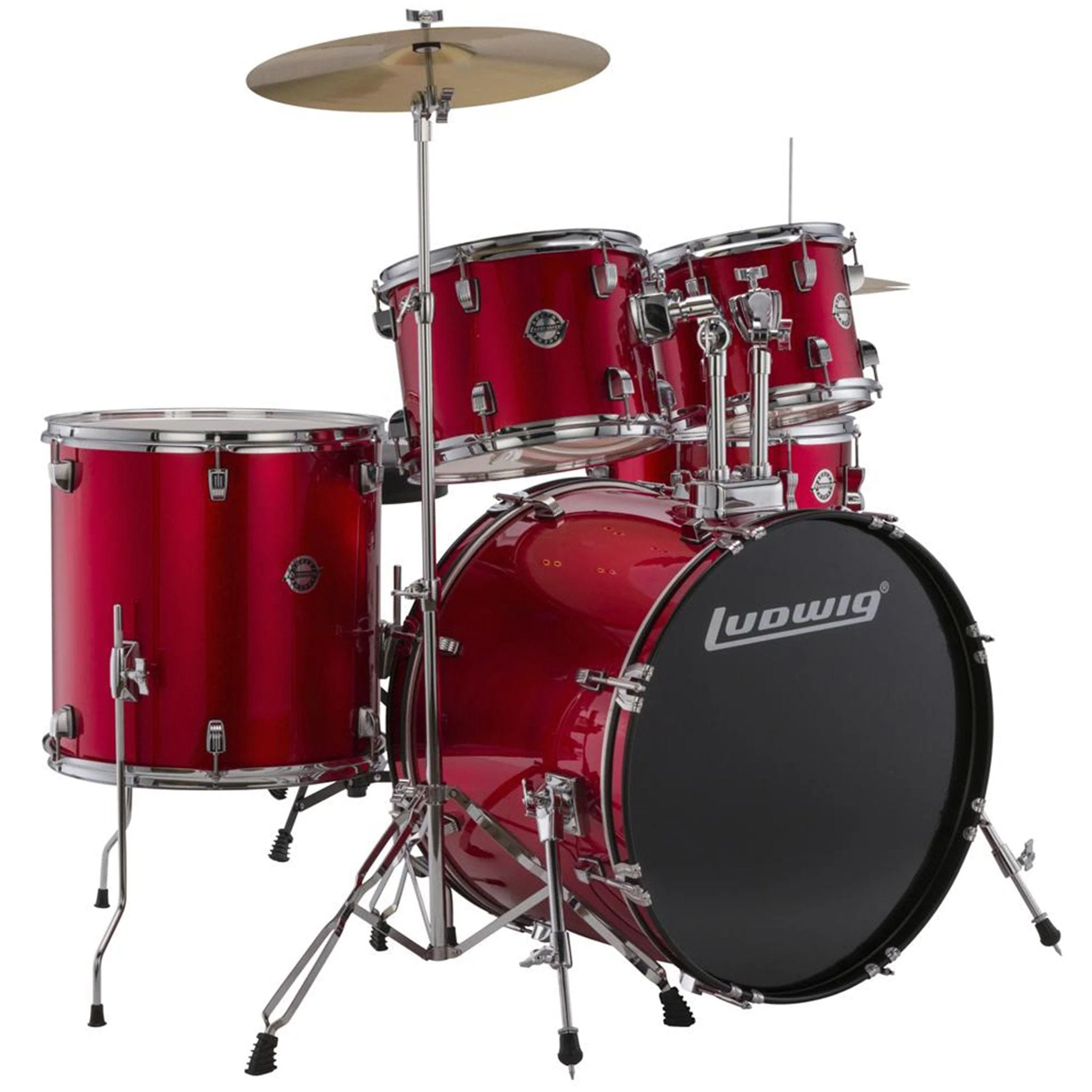 Ludwig Accent Drive 5 Piece Acoustic Drum Kit with Hardware, Cymbals & Drum Throne - Image 8