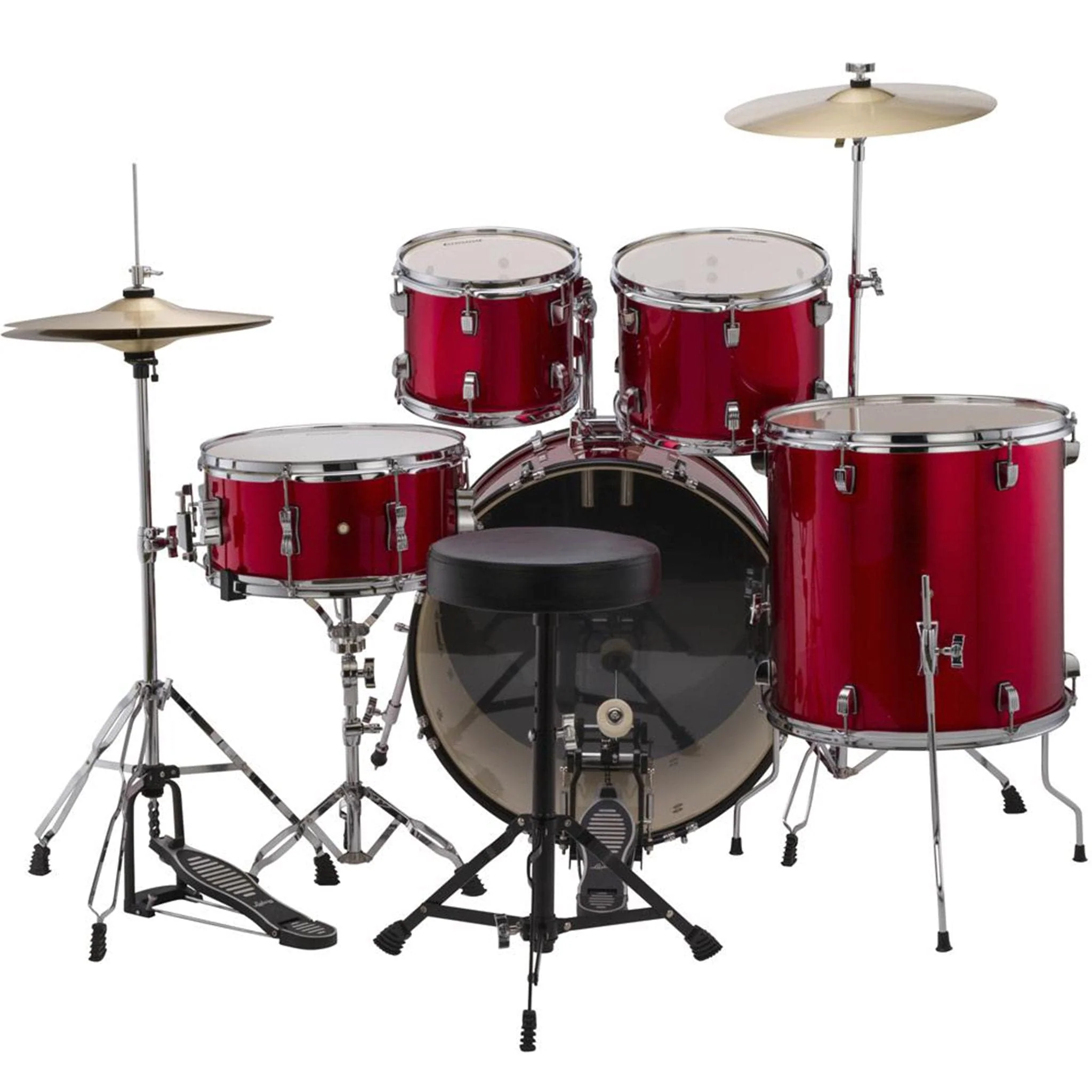 Ludwig Accent Drive 5 Piece Acoustic Drum Kit with Hardware, Cymbals & Drum Throne - Image 9