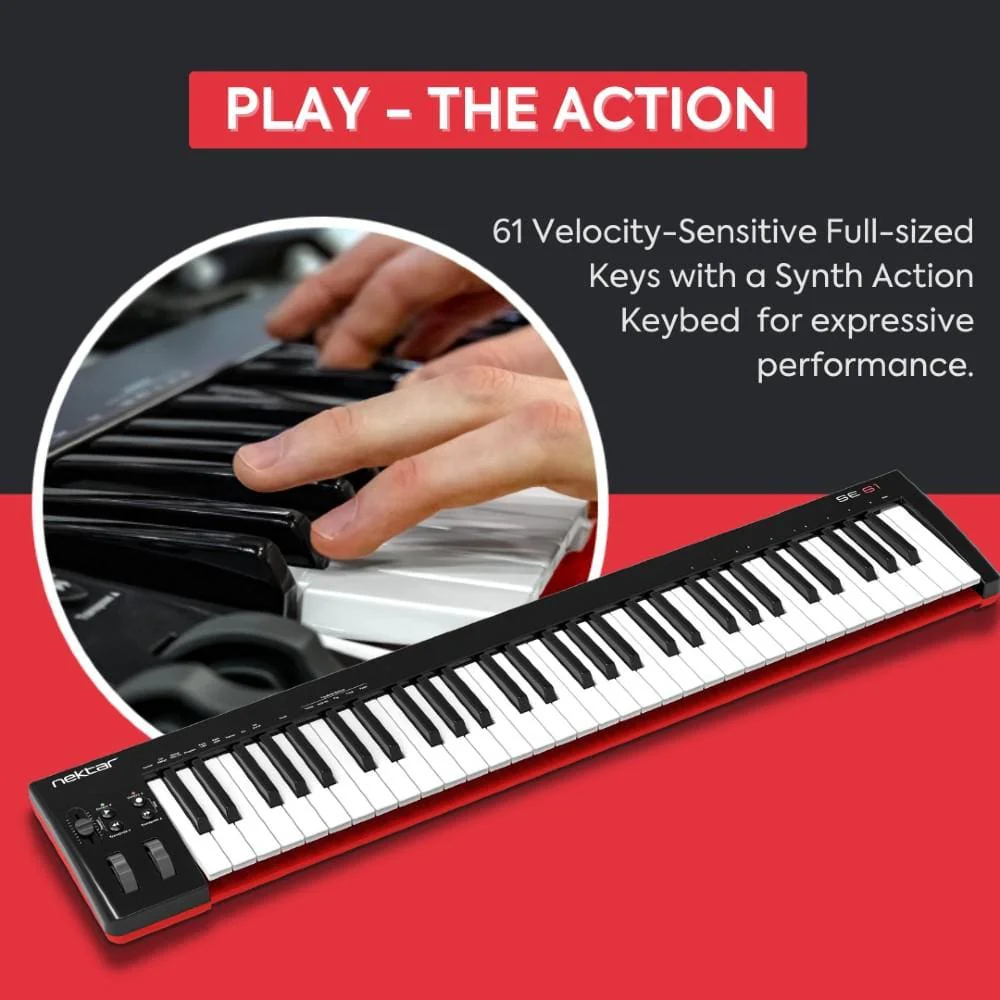 Nektar SE61 61-Key USB MIDI Controller Keyboard - Image 5