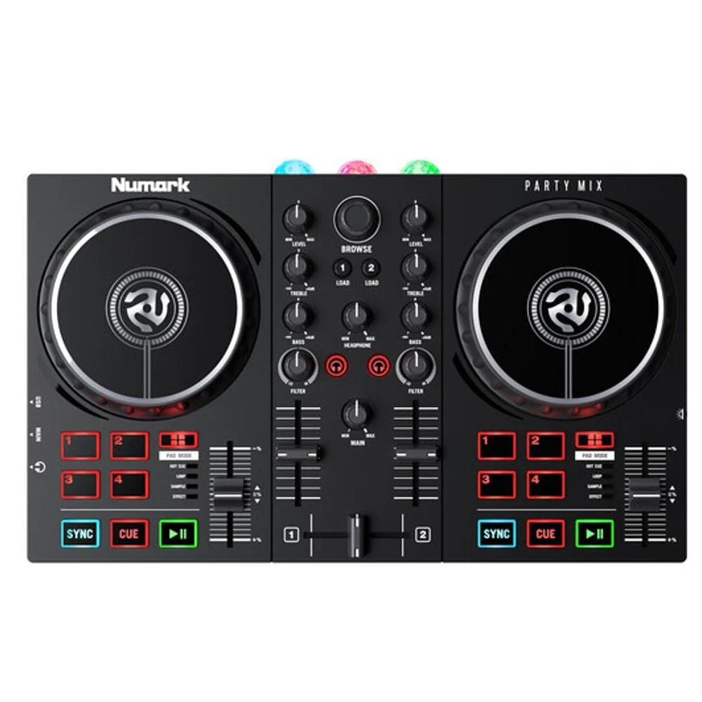 Numark Party Mix MkII DJ Controller with Built-In Light Show - Open Box - Image 3