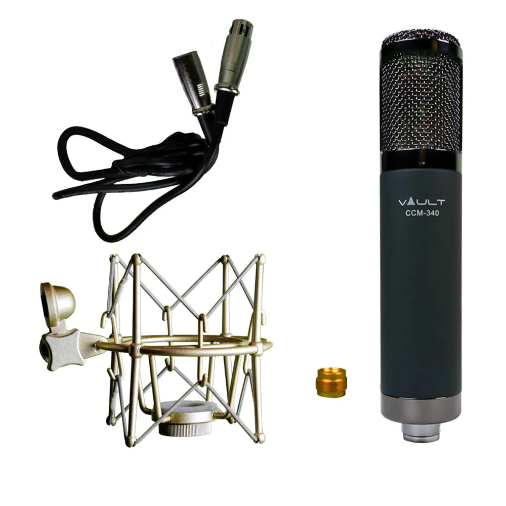 Vault CCM-340 Condenser Cardioid Microphone with Shockmount, XLR cable and Case - Open Box - Image 5