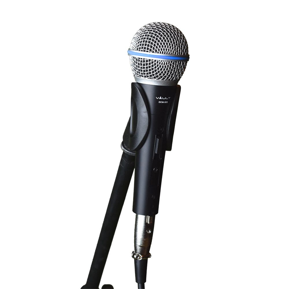 Vault DCM-58S Dynamic Cardioid Microphone with Switch, Mic Clip and XLR cable - Open Box - Image 4