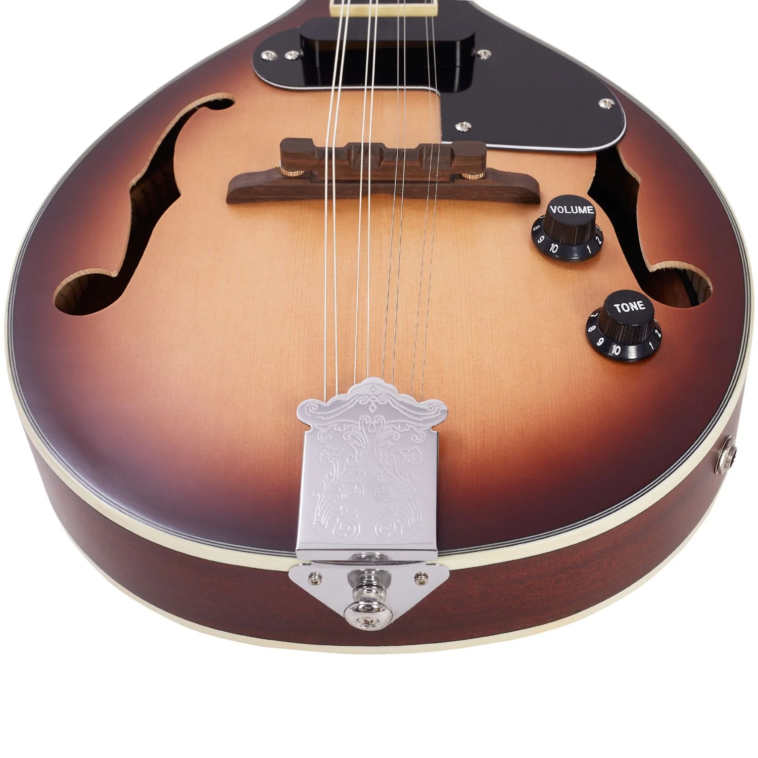 Vault Sajni A-Style Solid Spruce Top Electro-Acoustic Mandolin – Tobacco Sunburst, with EQ & Bag - Image 8
